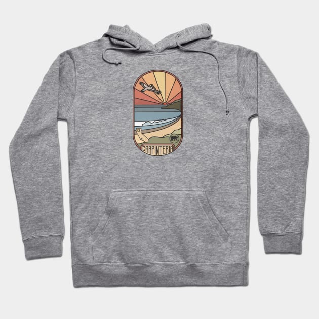 Carpinteria Beach Hoodie by Lukeh Designs